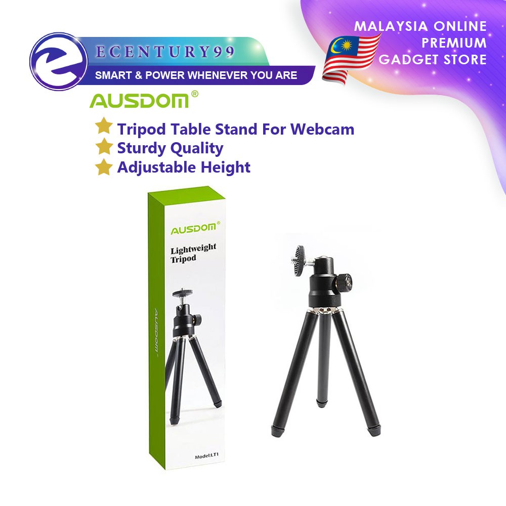 Portable and Extendable Webcam Tripod, AUSDOM Lightweight Mini Aluminu