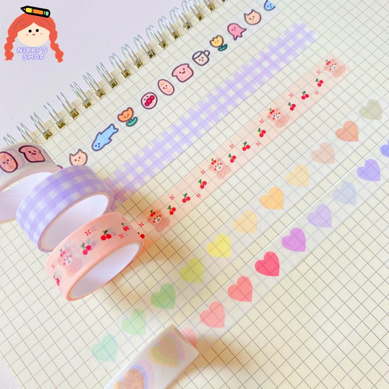 MissNikki Washi Tapes Masking Tape Cute tape Korea Stickers DIY Decor