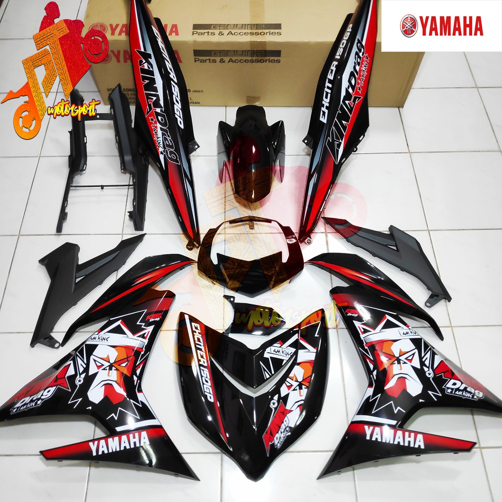 Yamaha Y15ZR V1 V2 Cover Set Full Black Matt Black King Drag Black New ...