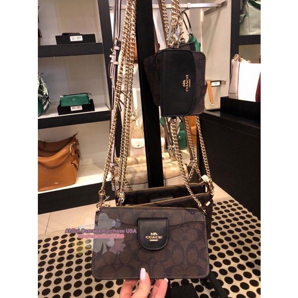 Coach crossbody with discount credit card slots