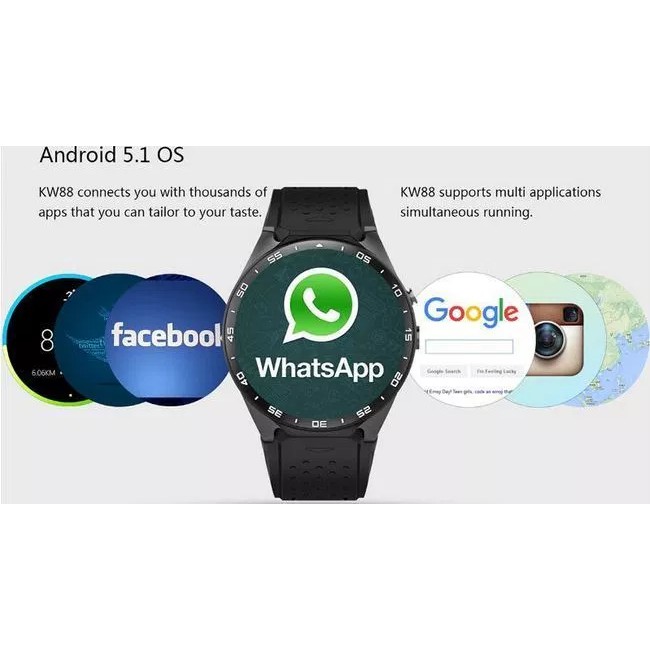 KingWear KW88 Pro 3G Smartwatch Phone 1GB RAM 16GB ROM Shopee Malaysia