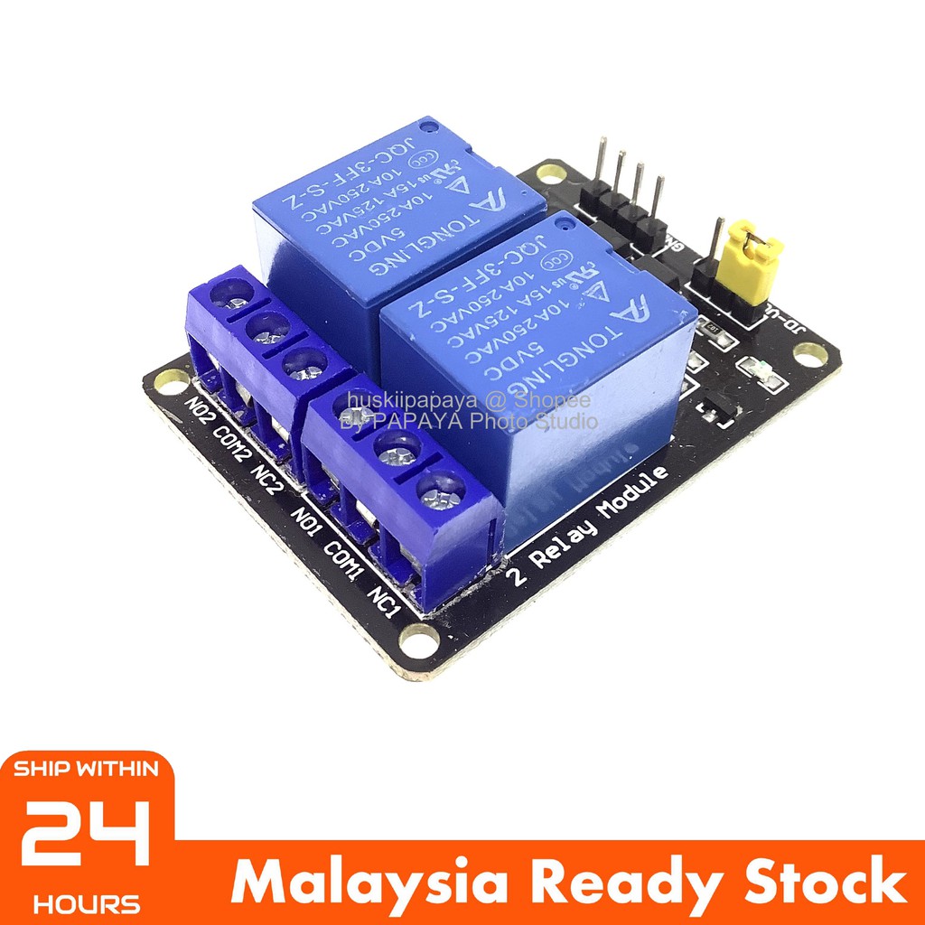 [VAR] 2 Channel Relay Module with Optocoupler Protection For Arduino ...