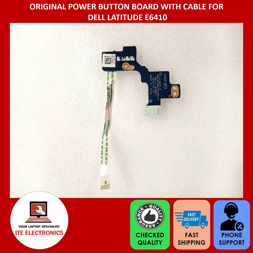 ORIGINAL DELL LATITUDE E6410 POWER BUTTON BOARD WITH CABLE | Shopee