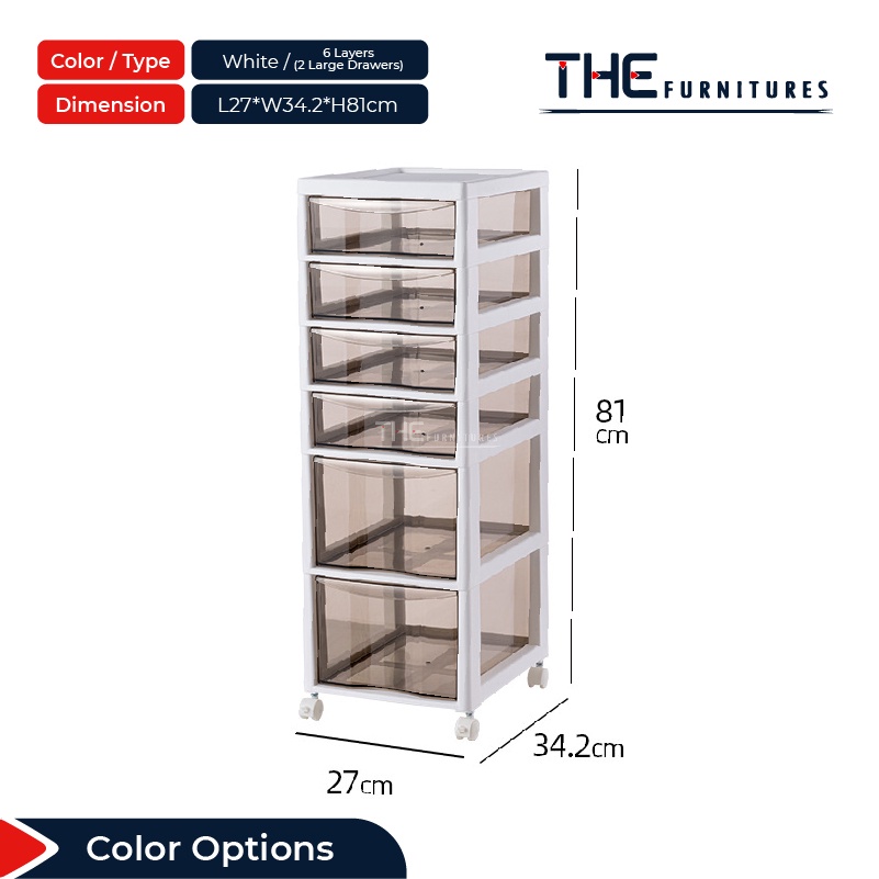 THE 3/4/5/6 Layers Multipurpose Storage Trolley Moveable Storage ...