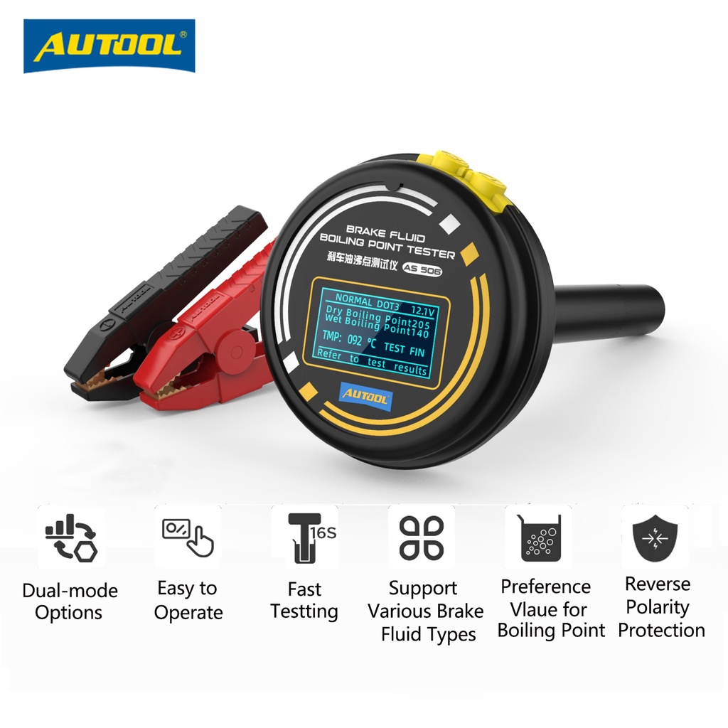 AUTOOL Brake Fluid Boiling Point Tester AS506 Brake Fluid Testing Tool ...