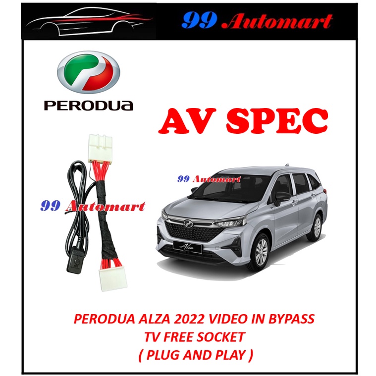 Perodua ALZA 2022 H AV SPEC Socket TV Free Bypass Video In Motion VIM ...