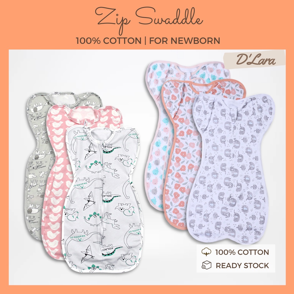 D'LARA Zip swaddle baby | Bedung baby newborn | Bedung bayi zip ...