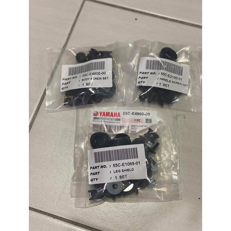 SCREW/SKRU FULLSET LENGKAP Y15ZR LC135 V1 V2 V3 V4 V5 V6 Y125Z / 125ZR ...