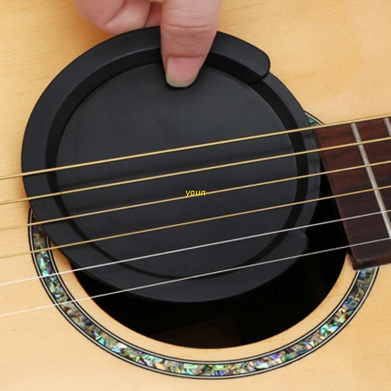 youn Guitar Sound Hole Cover, Black Color Rubber Block Acoustic Guitar ...