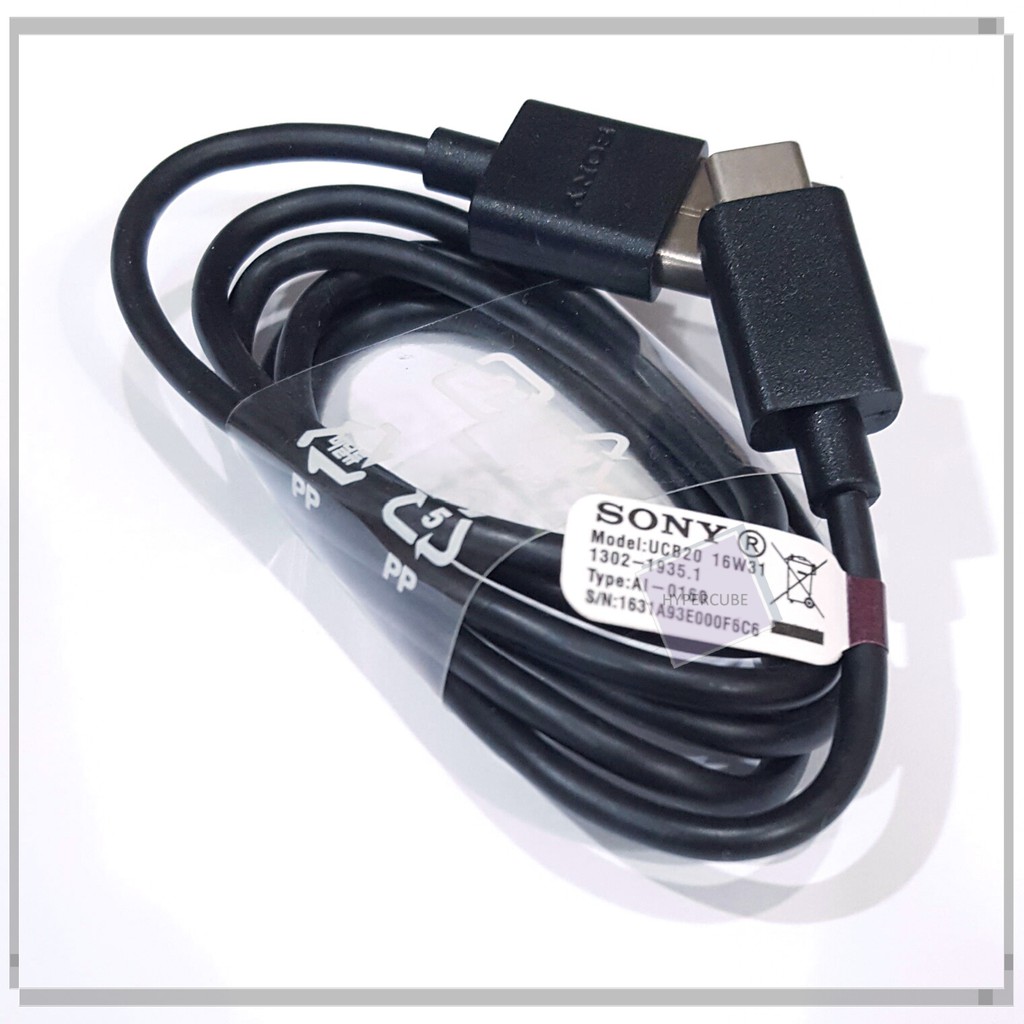 Câble USB-C Sony UCB20 D’origine – Compatible Xperia M5, Z3 Tablet Compact (Noir, Neuf)