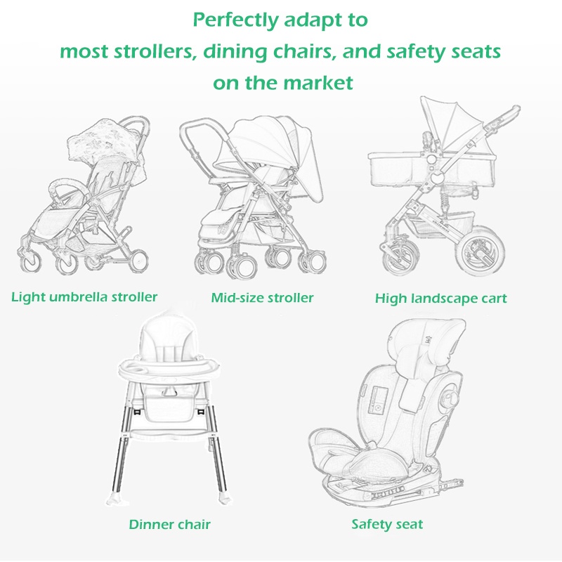 🇲🇾READY STOCK🇲🇾 Baby Stroller Pad Newborn Stroller Cushion Cover Baby ...