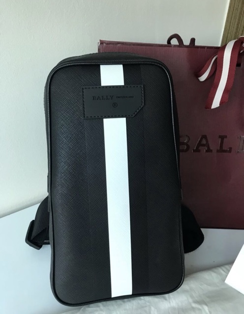 Bally Tanis Black Synthetic Sling Bag Shopee Malaysia