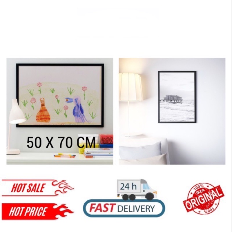 IKEA FISKBO High Quality Bingkai Gambar Super Large Photo Frame Wall Frame 50x70 cm Frame Gambar