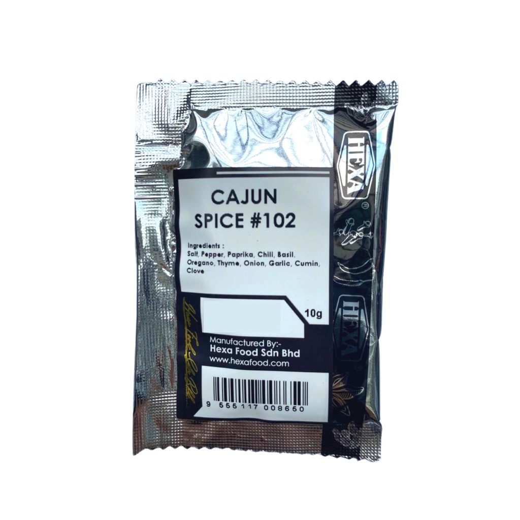 HEXA HALAL Cajun Granulated Garlic Black Pepper Coarse Chili Mixed