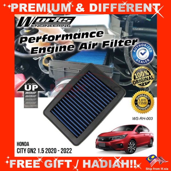 Car Air Filter HONDA CITY GN2 1.5 2020 - 2022 WORKS ENGINEERING ...