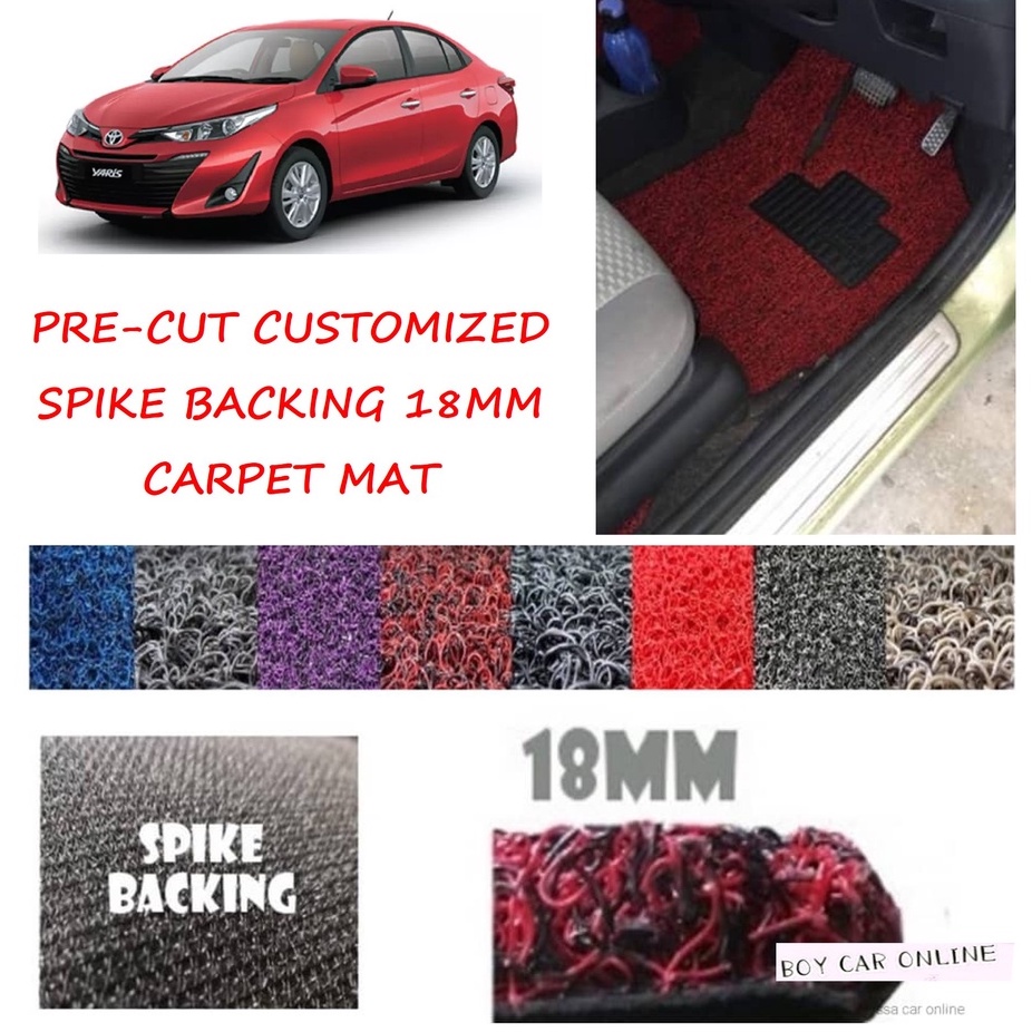 TOYOTA YARIS 2019 2022 18MM+/ PRECUT MAGIC VELCRO CARPET / FLOORMAT