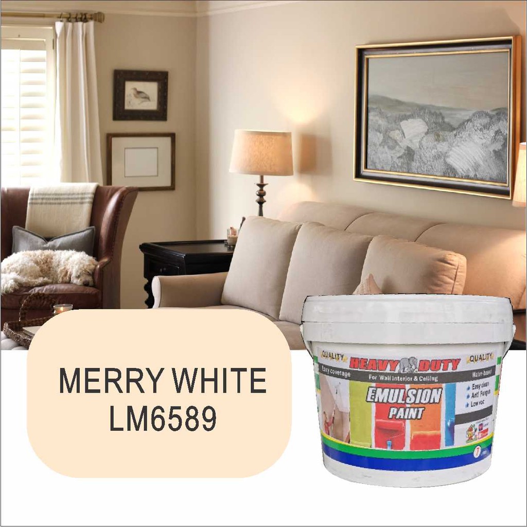 7L Emulsion Paint / HEAVY DUTY / Cat air dinding ( FREE 7" ROLLER SET