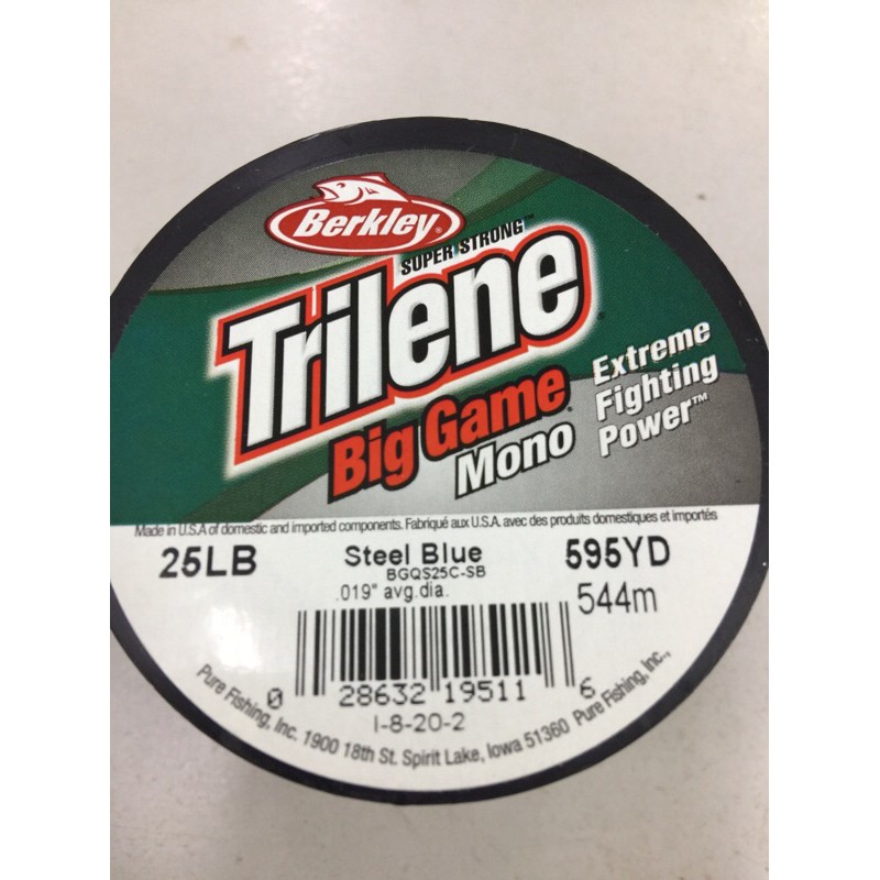 Berkley Trilene Big Game , Steel Blue, 25lb - 595yd