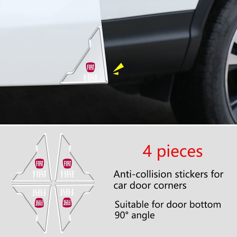 4PCS Car Door Open Reflective Safety Stickers - Warning Anti-Collision Decals, Universal For Truck SUV Van