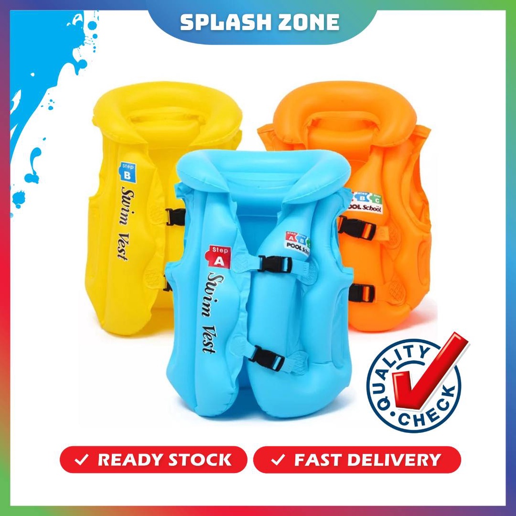 ABC Pool School Children Inflatable Float Life Jacket Baby Swimming ...