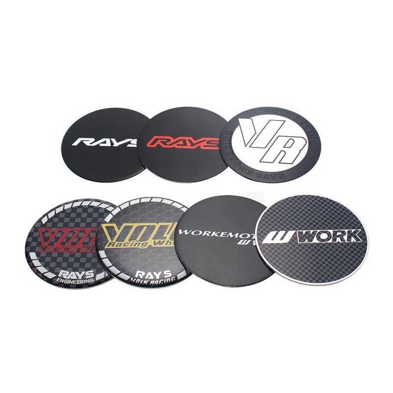 4PCS/LOT Car Racing 50MM Wheel Cover Cap Sticker RAYS VOLK VR Logo ...