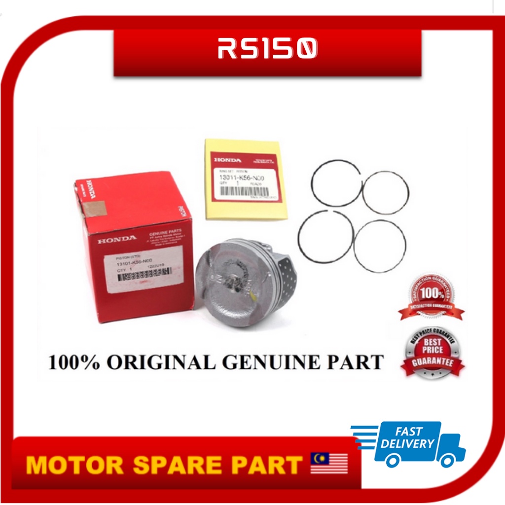 (100% ORIGINAL) HONDA RS150 PISTON & RING COMP SET COMPLETE SET RS150R ...