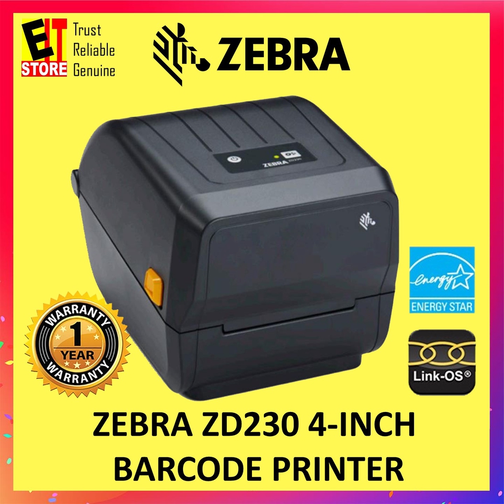 Zebra Zd230 4 Inch Barcode Printer Zd23042 30pg00ez Shopee Malaysia 9004