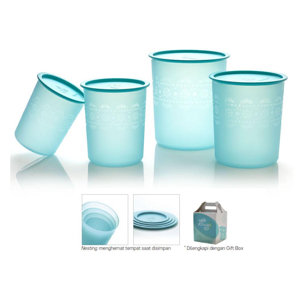 Tupperware mosaic canister (4pcs) Shopee Malaysia