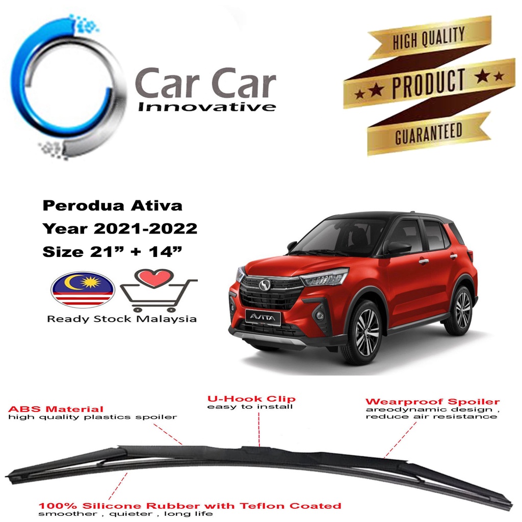 Perodua Ativa Wiper 2021-2022 Car Wiper Blades ,Silicone Wiper Blade ...