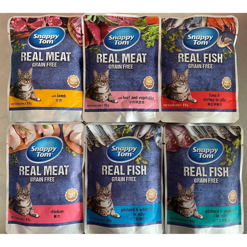 Snappy tom clearance cat food