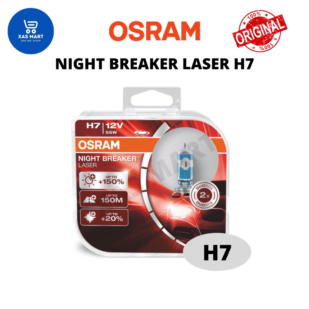 Genuine Osram Night Breaker Laser H7 Set +150% Brightness (Next