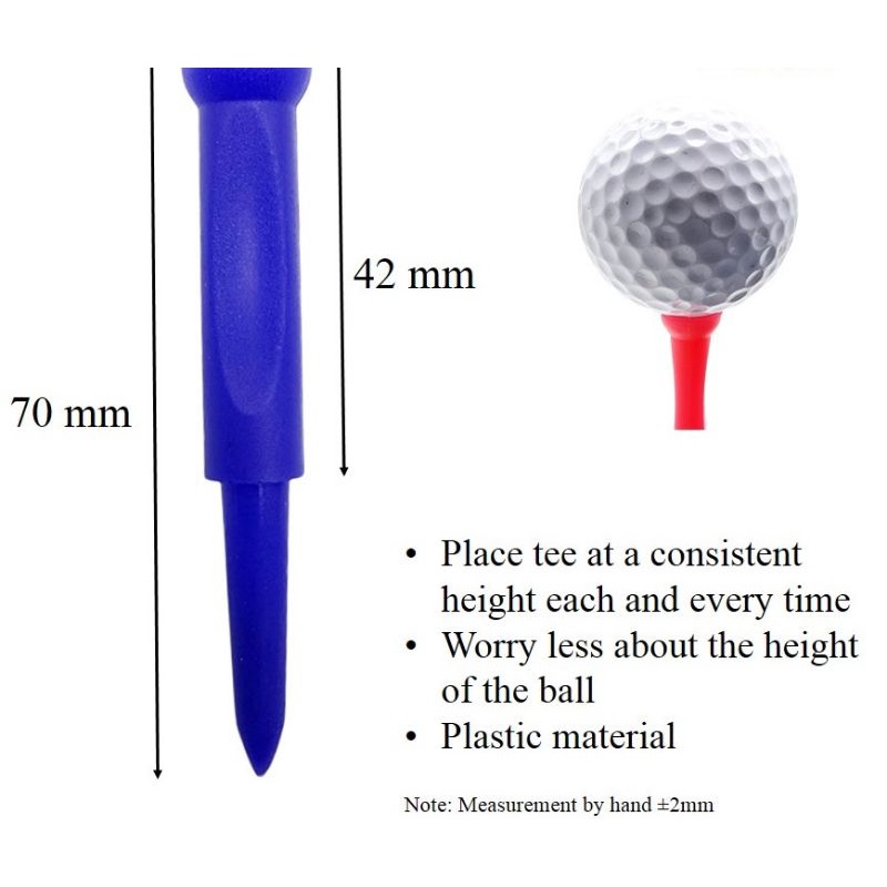 [Ready Stock] Golf Plastic Tee Step Tees 70mm/ 42mm (10pcs/pack ...