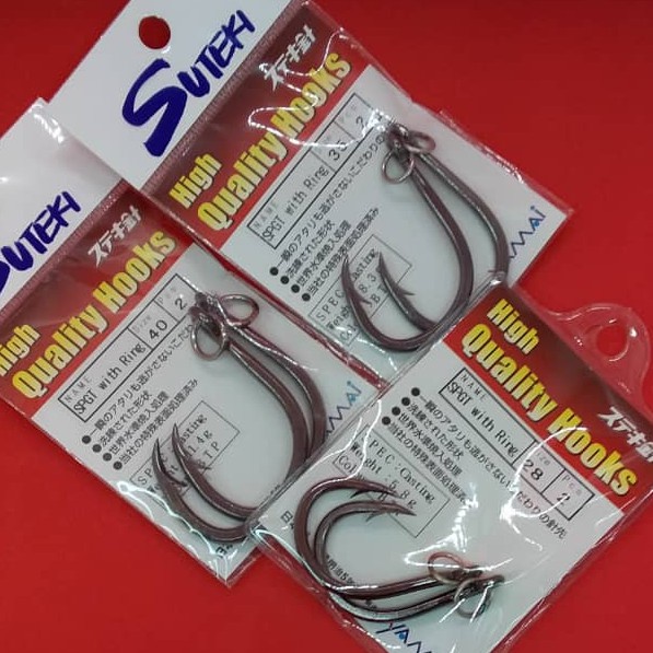 SUTEKI High Quality Hooks SPGT with Ring