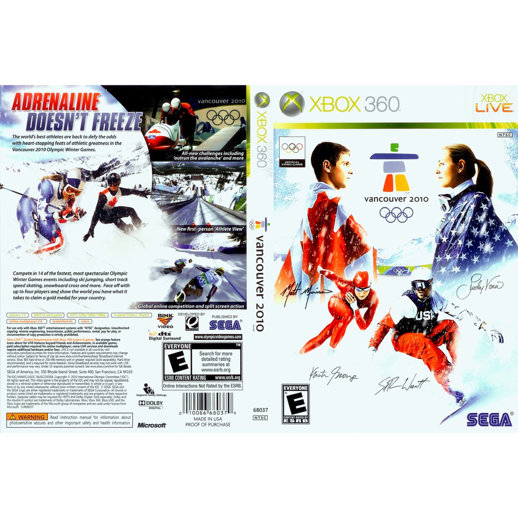 Vancouver 2010 on sale xbox 360