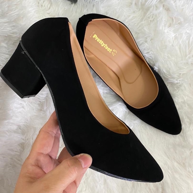 Jollymum   DAME Women 36 - 47 Heels Court Shoe , Kasut Tinggi Perempuan Saiz Besar Wanita READY STOC