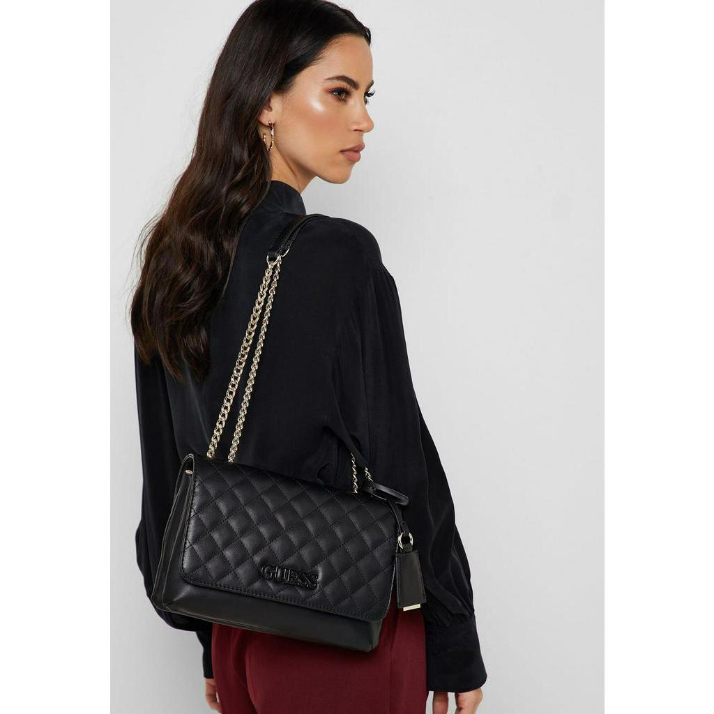 Guess Elliana Quilted Convertible Chain Crossbody Bag Shoulder Bag Beg Tangan Wanita Berjenama Shopee Malaysia