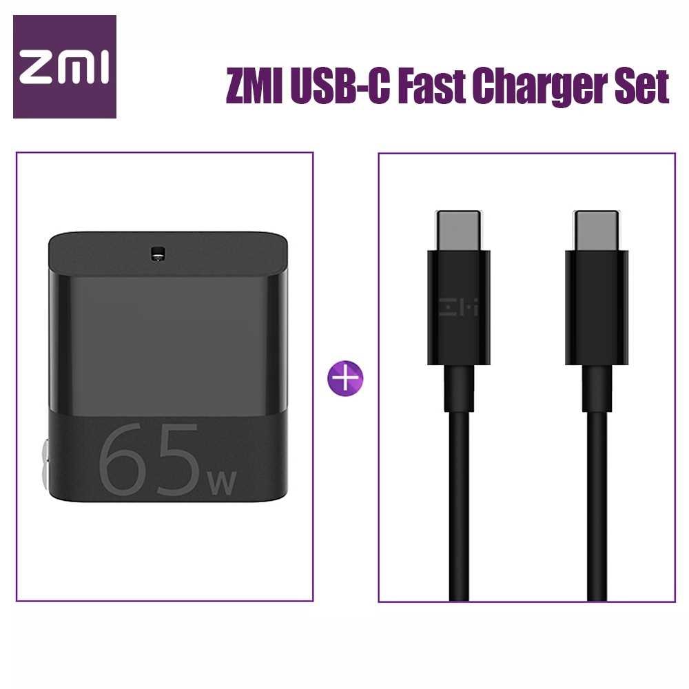 Xiaomi ZMI USBC Fast Charger 65W With USBC to USBC Data Cable Fast