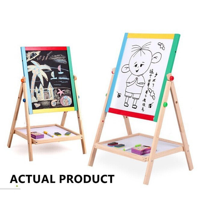 2 IN 1 WOODEN BLACKBOARD/WHITEBOARD (SMALL) | Shopee Malaysia