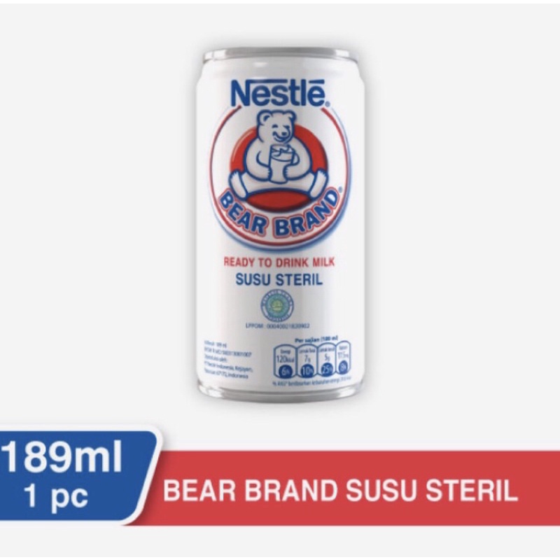 🔥Ready Stock🔥 Nestle Bear Brand Milk 189 ML (susu beruang) - 1 tin ...