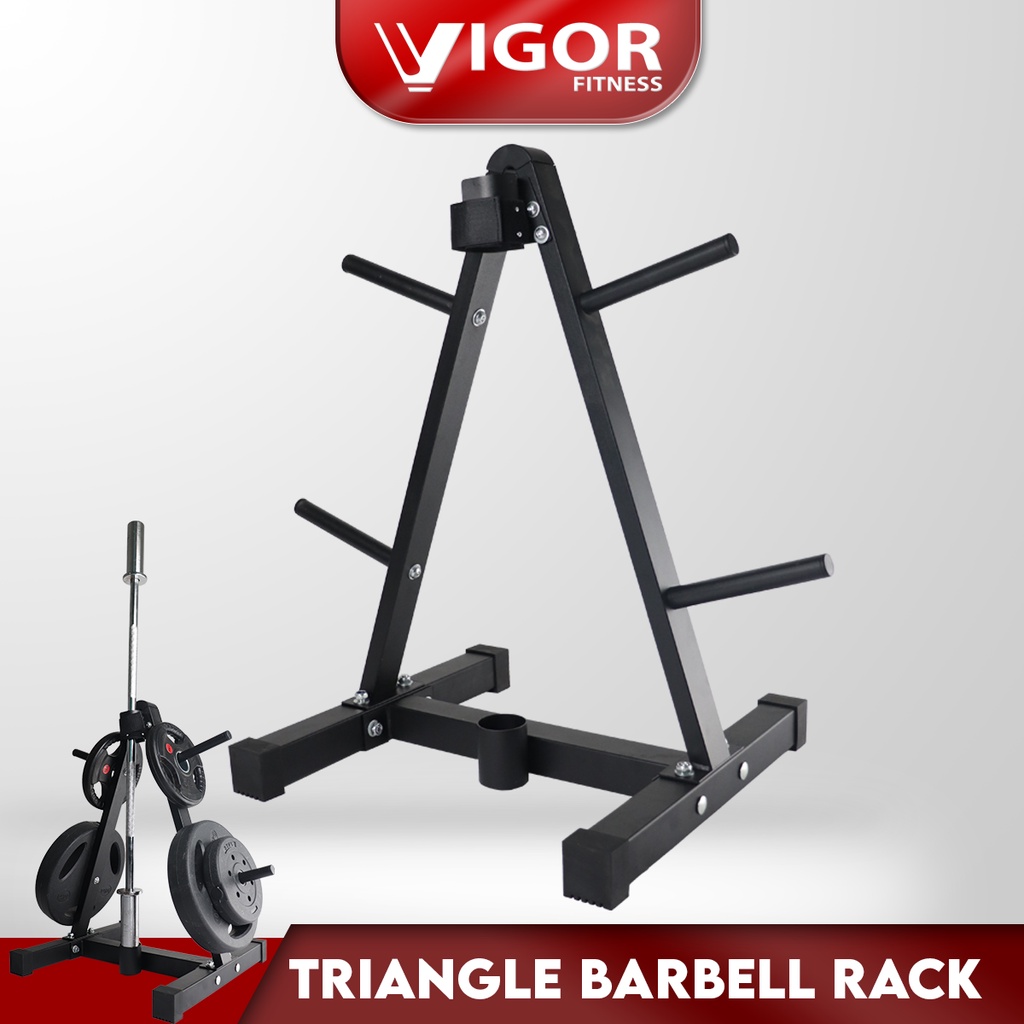 Standard Weight Plate and Barbell Storage Rack Triangle Shopee Malaysia