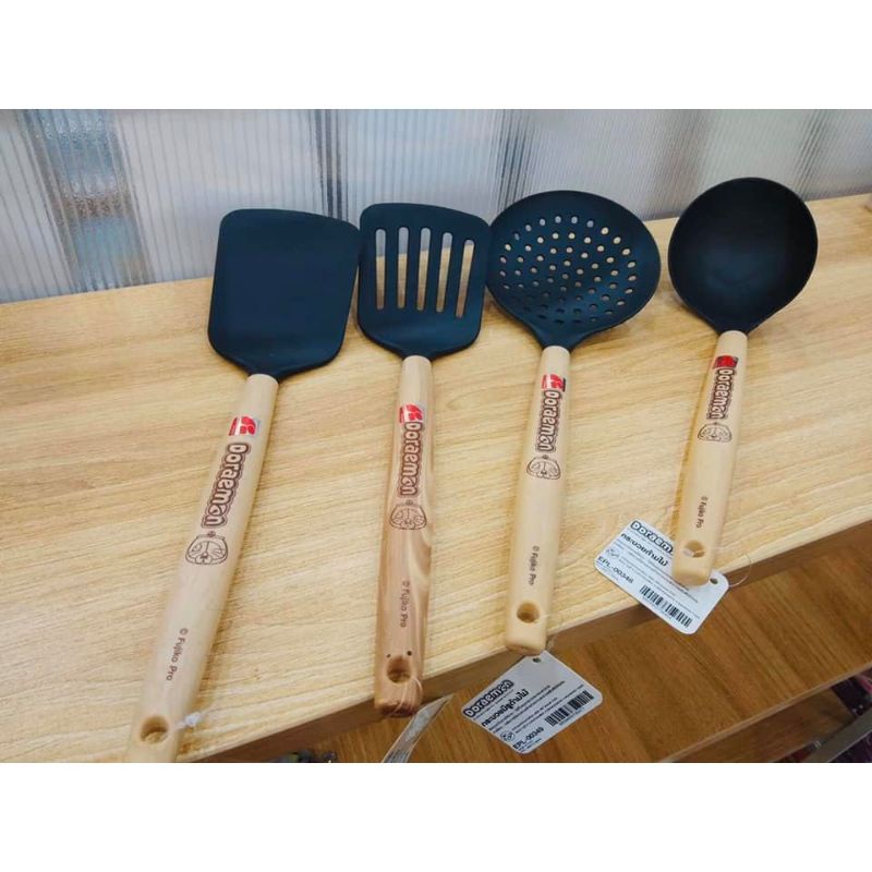 Doraemon original wooden spatula senduk kayu Shopee Malaysia