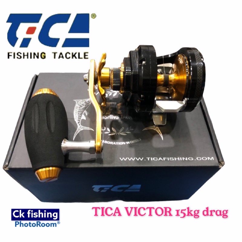 Tica Victor SW Jigging Reel / Drag 15kg / Model TYA5 (Left Hand) T-Bar Knob  / Saltwater Fishing Reel / Overhead / CNC .