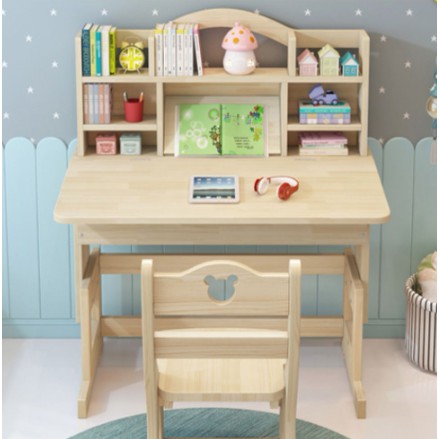 Product image Kids HEIGHT ADJUSTABLE TABLE Children Study Small Desk Child Learning Storage Racks Bookcase Writting Meja Belajar Kanak