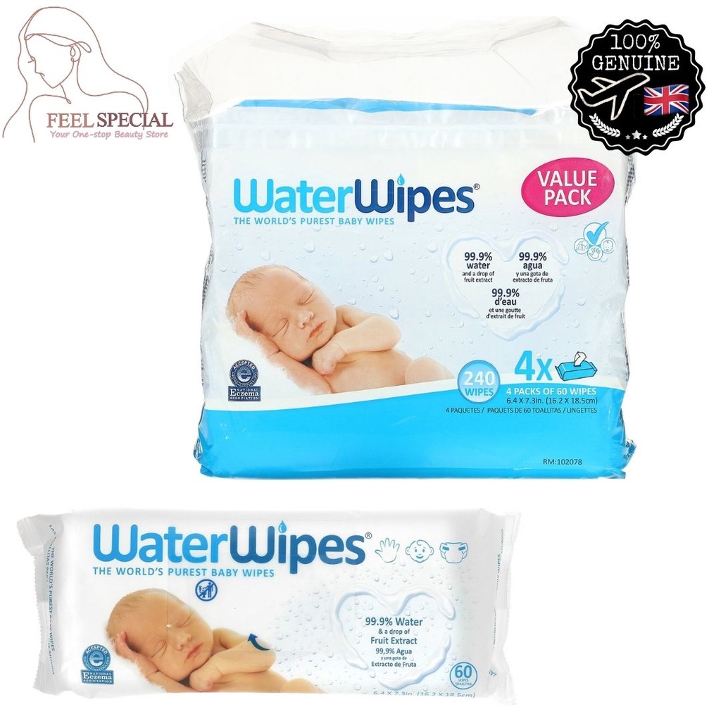 KL READY STOCK 🇬🇧 WATERWIPES Original Baby Wipes 99.9 Water