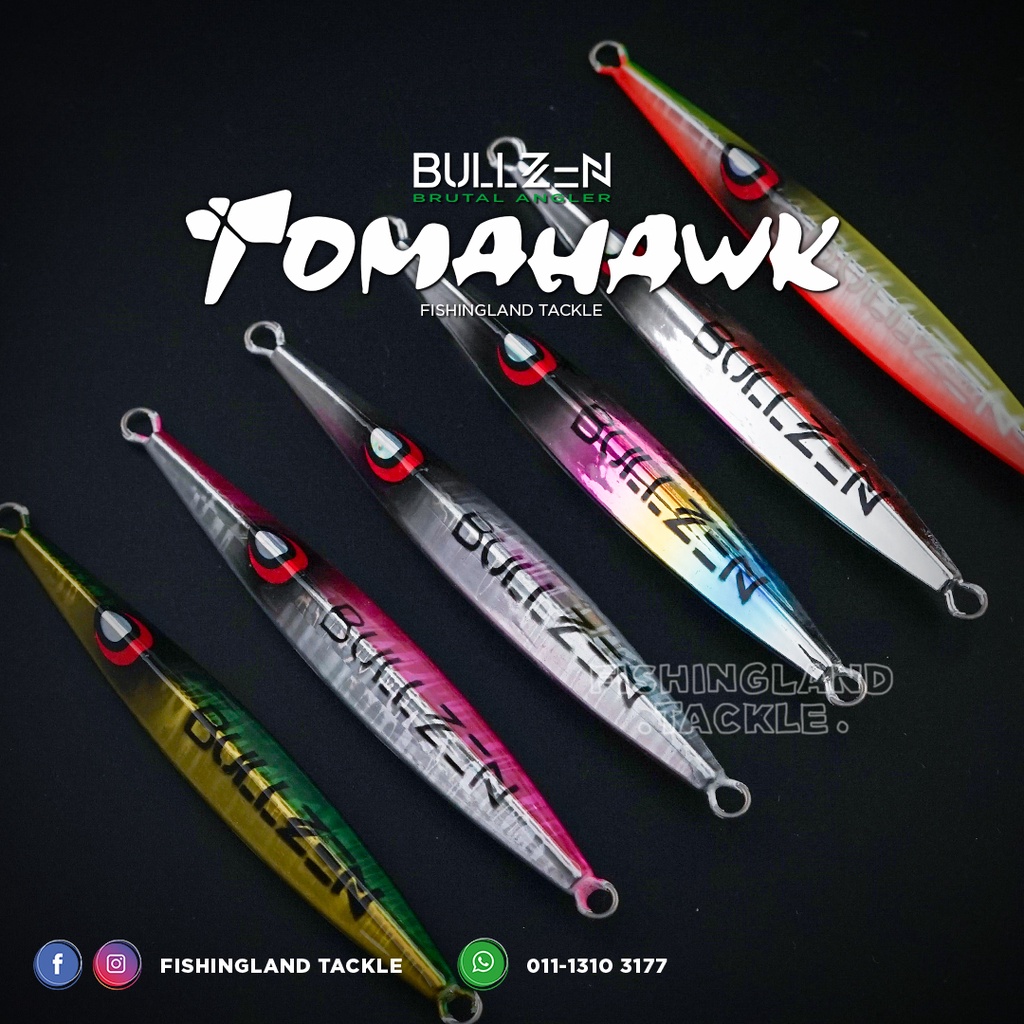 [NEW] Bullzen Tomahawk Jig, 30g - 200g, Fast Slow Jigging Lure In Deep  Ocean, UV Glow in Dark, Tokayo HR Sitenkiba