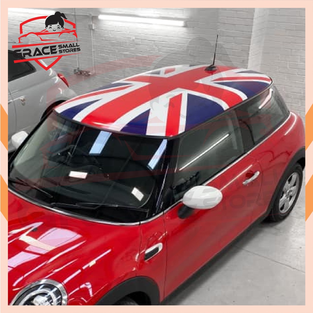 Mini Cooper Union Jack Flag Car Roof Sticker Decals Shopee Malaysia