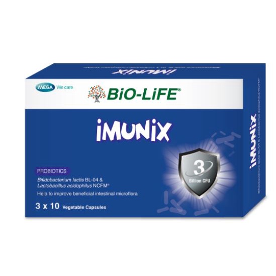 BioLife Biolife iMuNiX Probiotics 3 X 10 vegetable capsules [Exp 03/