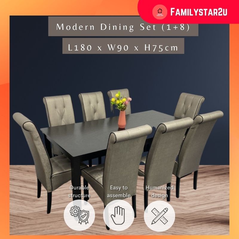 ️familystar2u - 9986 Dining Table 8 Person Large Size Dining Table ...