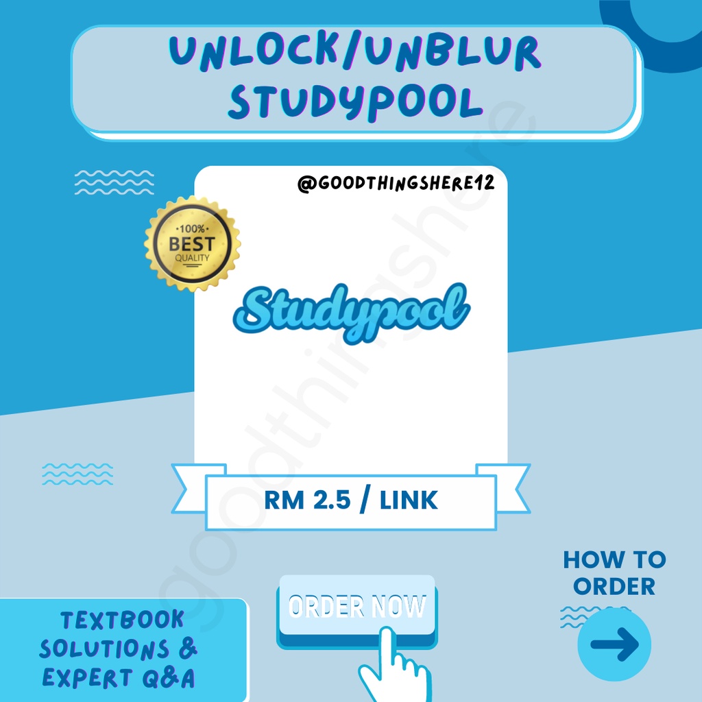 STUDYPOOL UNLOCK/UNBLUR | Shopee Malaysia