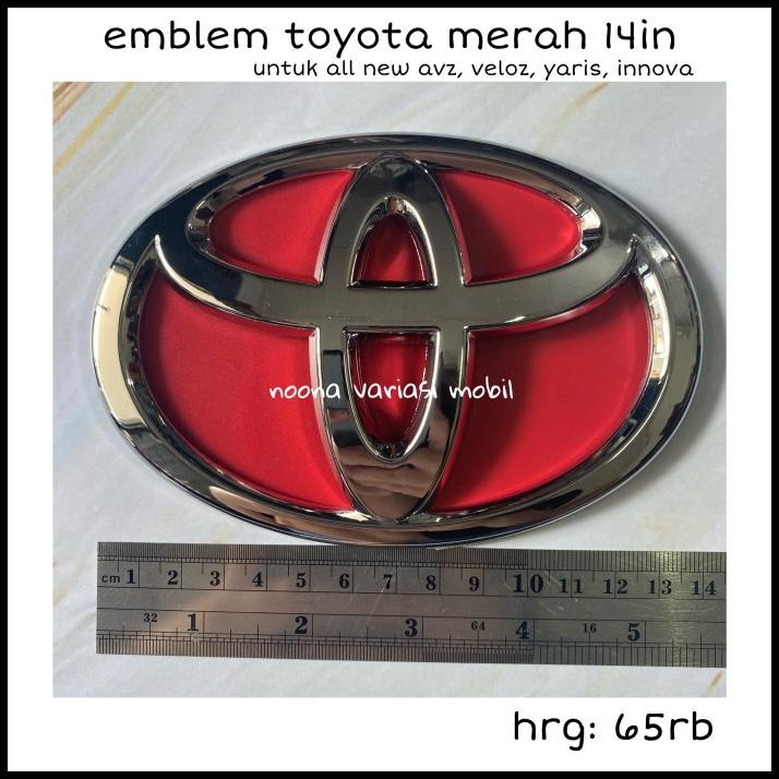 MERAH Red Toyota Emblem All New Avanza Veloz Innova Yaris 14Cm Toyota ...